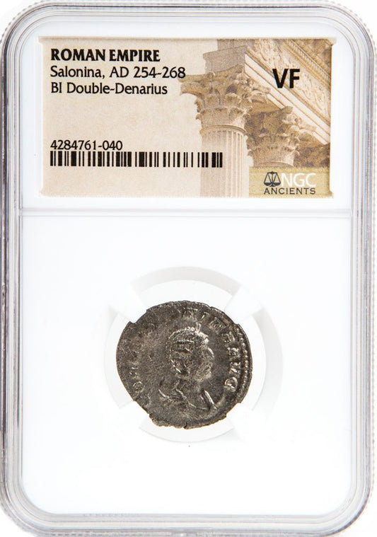NGC VF Antoninianus / Double Denarius of Empress Salonina AD254-268